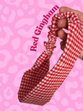 Red Gingham Headband