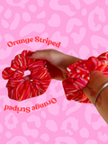 Orange Stripe Scrunchie